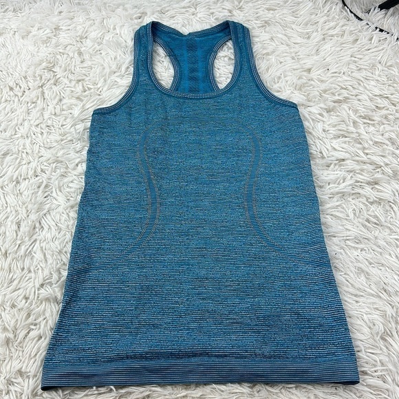 Lululemon Swiftly Tech Racerback Indian Ocean / Black - Picture 1 of 3